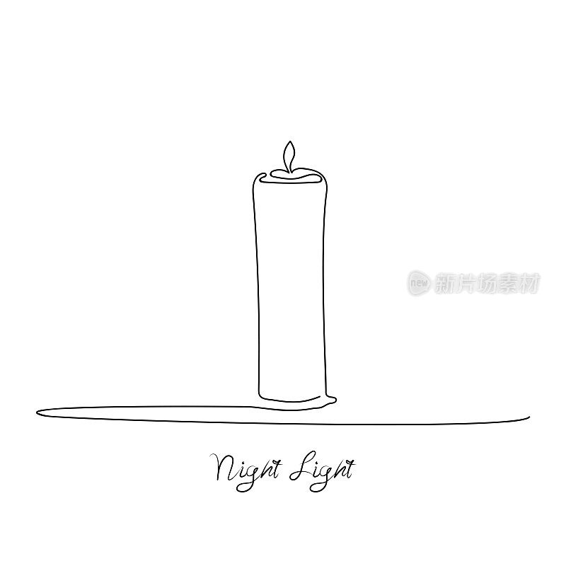 一根高高的燃烧着的蜡烛。