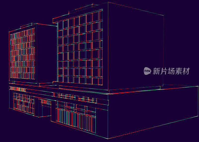 数据墙网络空间概念梯度条纹图案背景