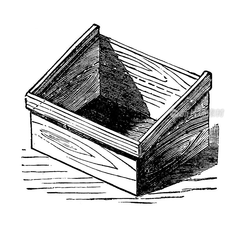 仿古雕刻插图:传播框