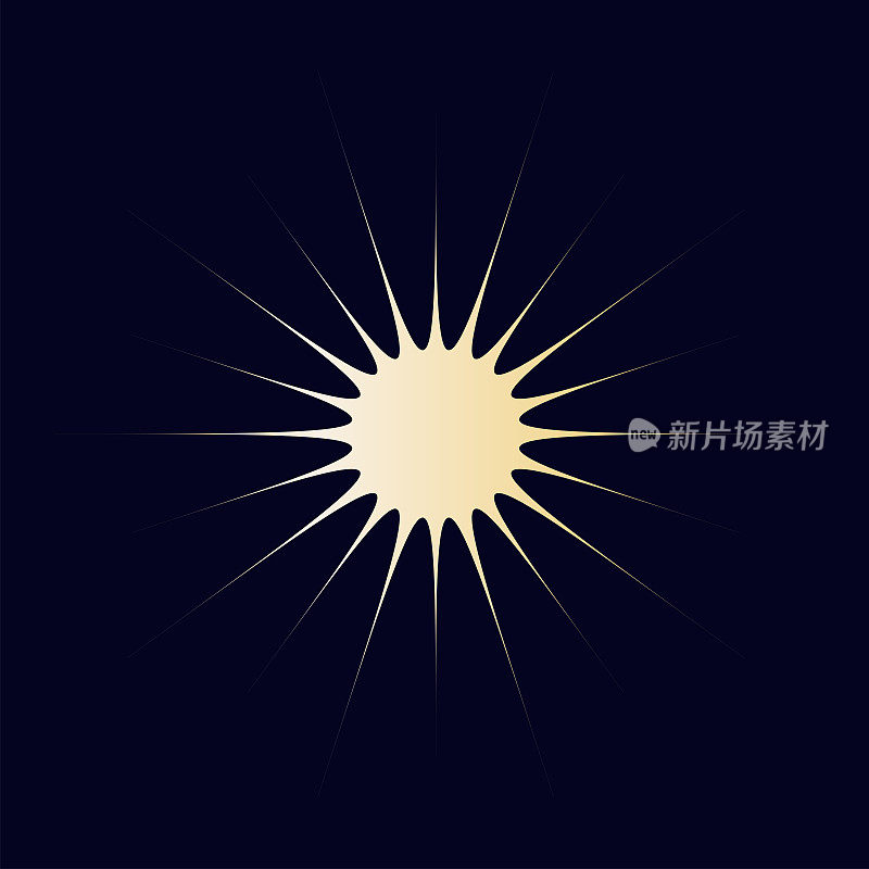 星星和太阳金色图标