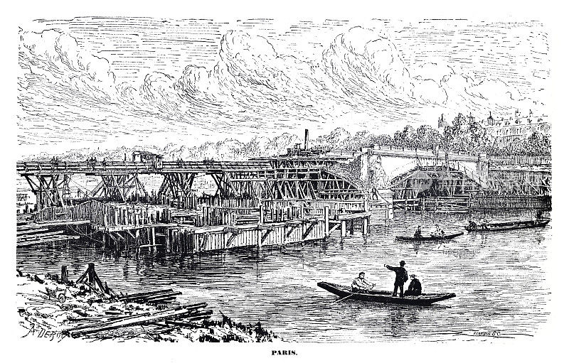 法国巴黎荣军院桥改造，1879年