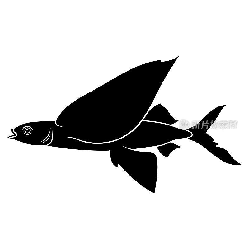 飞鱼，沙丁鱼图标。