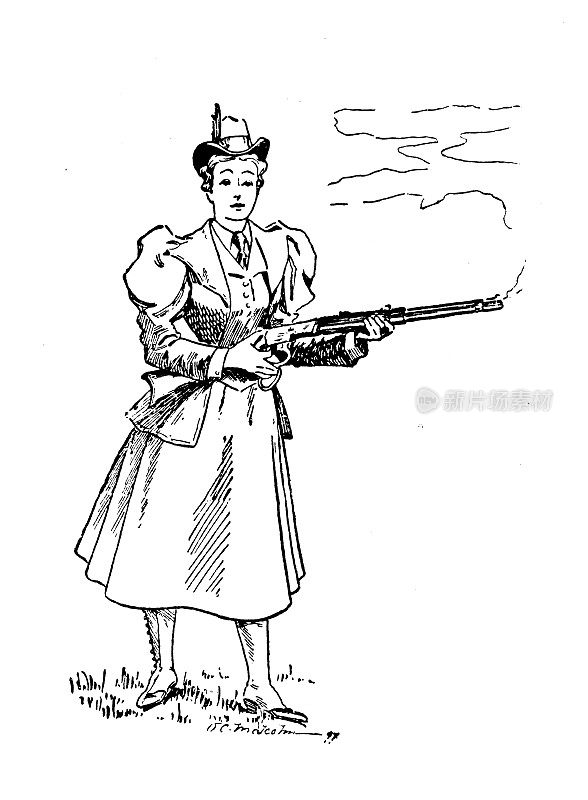 1897年的运动和消遣:女子狩猎