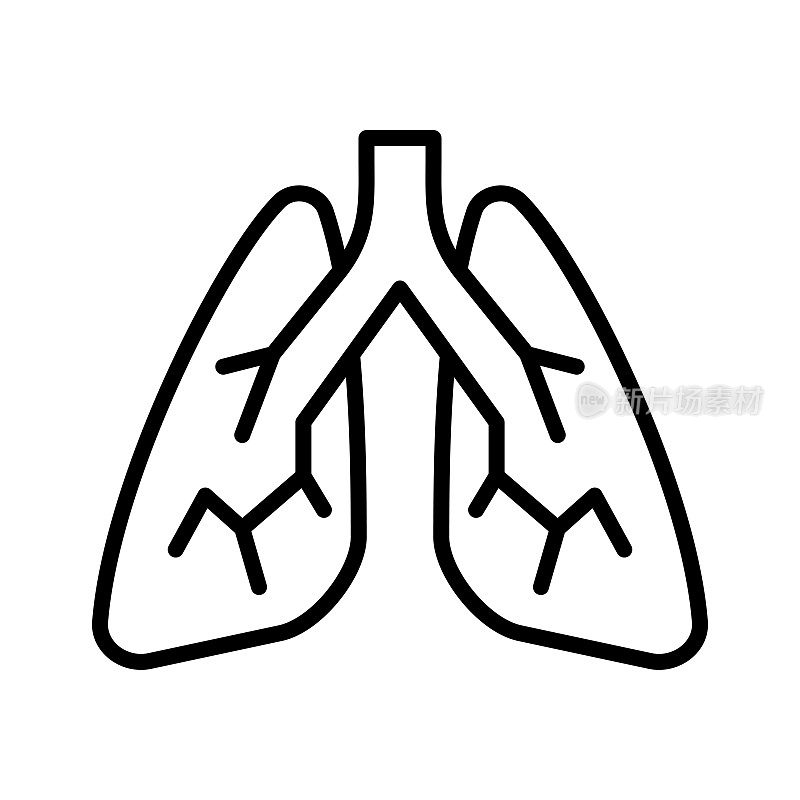 人肺单线图标