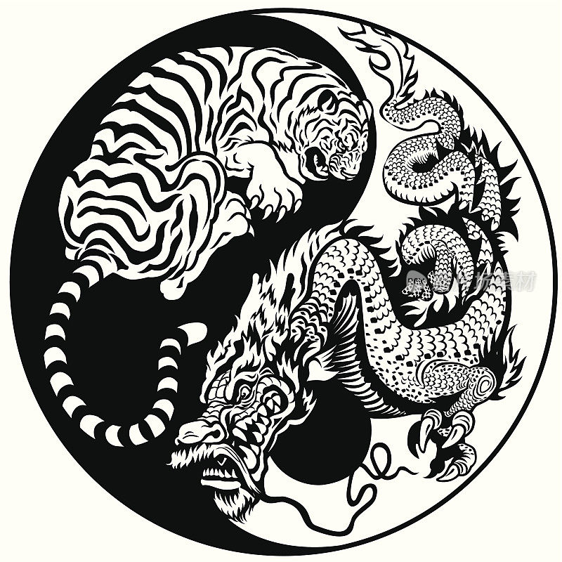 龙和虎是阴阳的象征