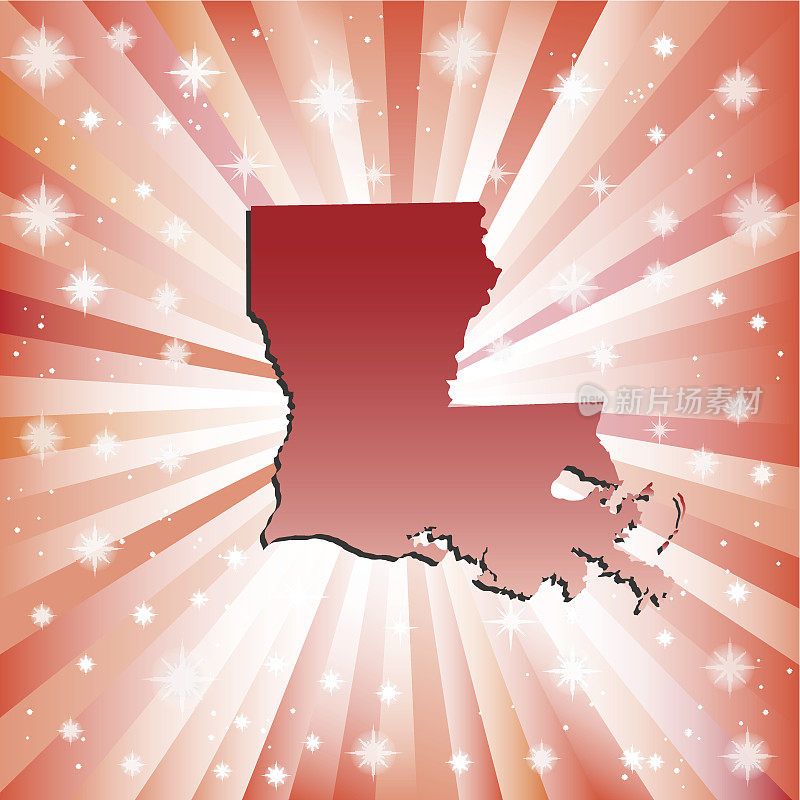 红色的路易斯安那州。