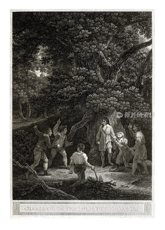 古查尔斯二世，英国维多利亚时代版画，1806年