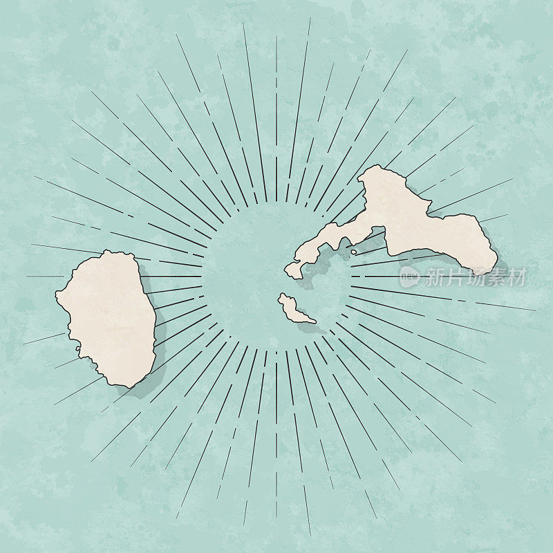 胡安费尔南德斯群岛地图复古风格-旧纹理纸