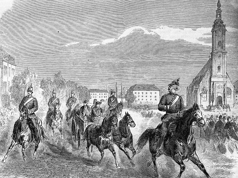 1866年6月17日，第一批普鲁士人在莱比锡