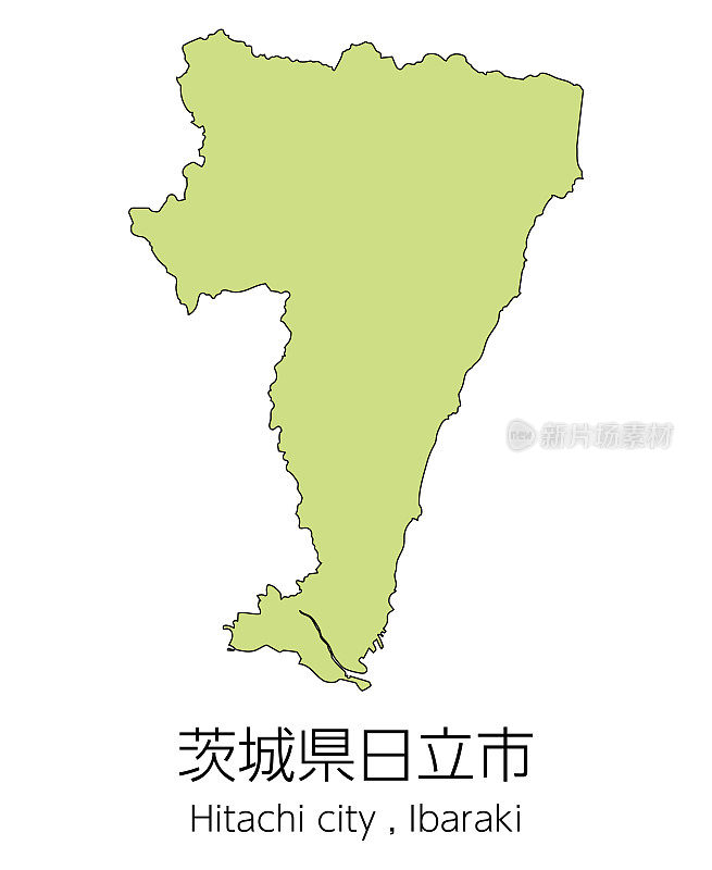 日本茨城县日立市地图。日立市，茨城县。