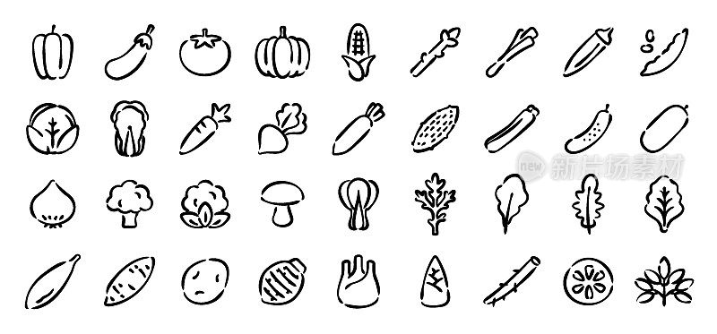 蔬菜图标集(手绘版本)