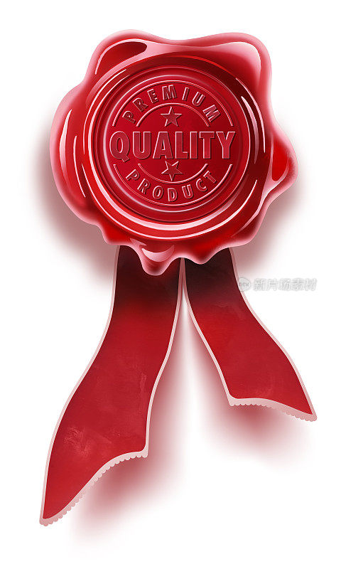 红色复古蜡印章与优质产品插图邮票