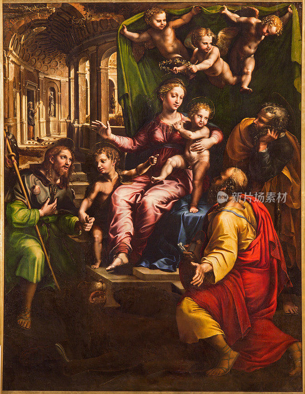 罗马-圣母和福音派的绘画