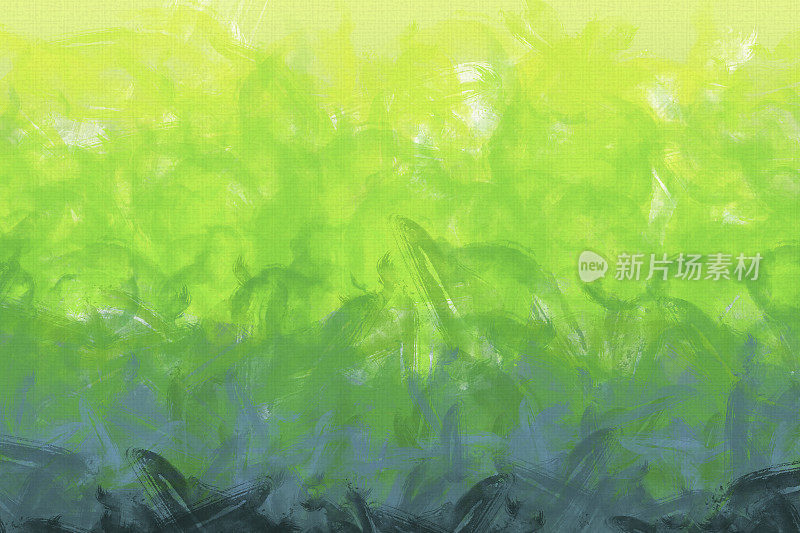 水彩画笔触-生动的颜色蓝绿色黄色-复制空间