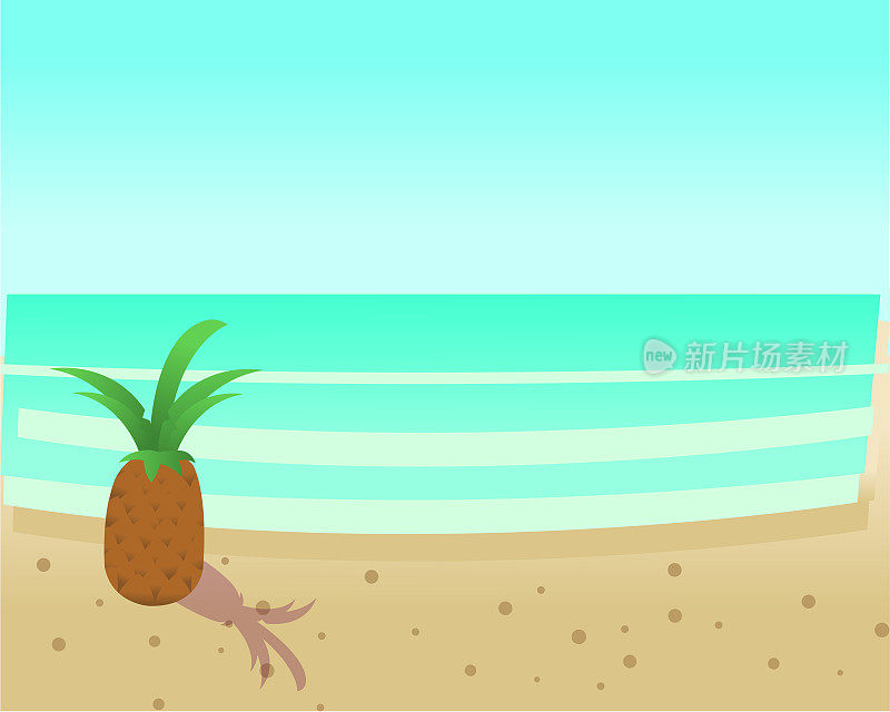 菠萝在海滩