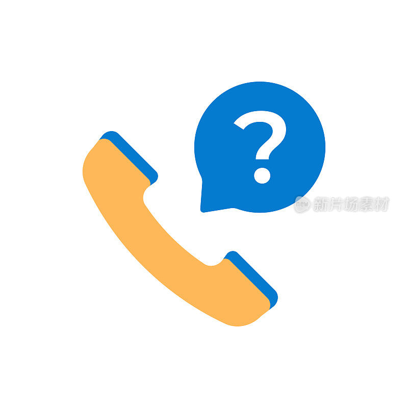 客户支持平面图标，矢量符号插图。