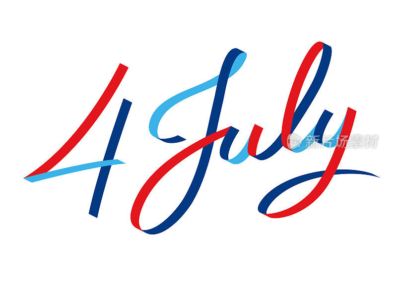 7月4日美国独立日快乐。设计广告，海报，横幅，传单，卡片，传单和背景。