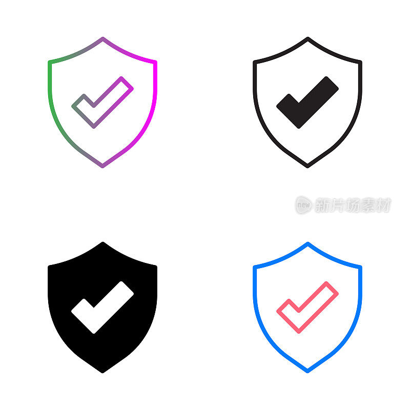 安全盾矢量符号图标-简单的图标,优质的设计元素