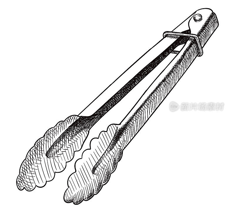 矢量图的厨房钳子