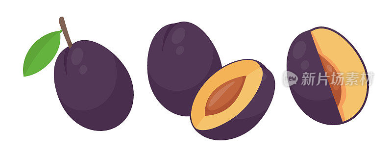 紫梅干高纤维水果有助于消化系统素食者的健康水果