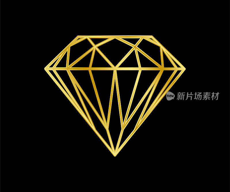 黄金钻石图标。