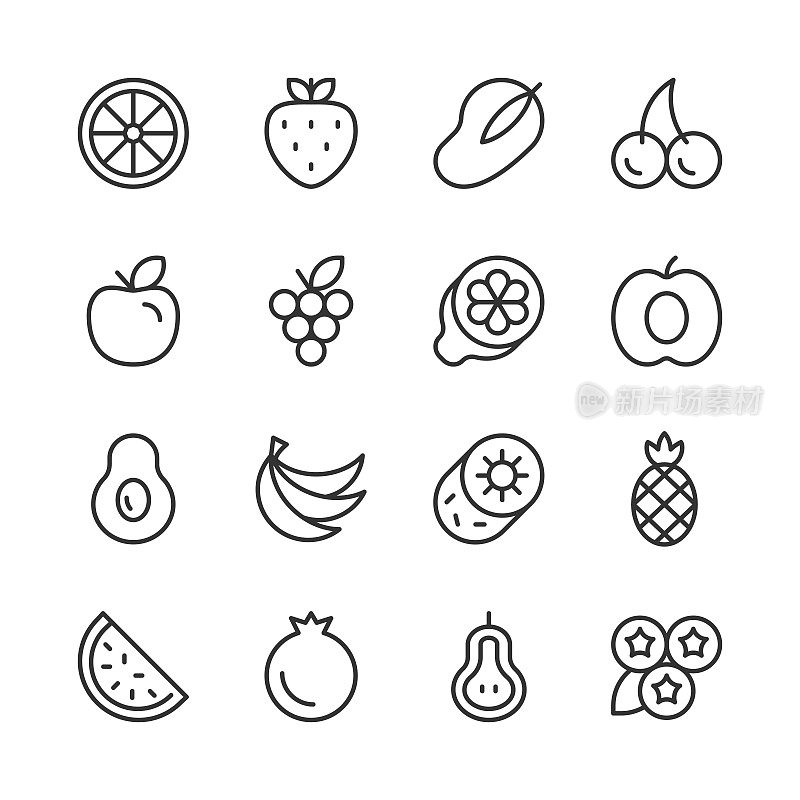 水果图标-单线系列