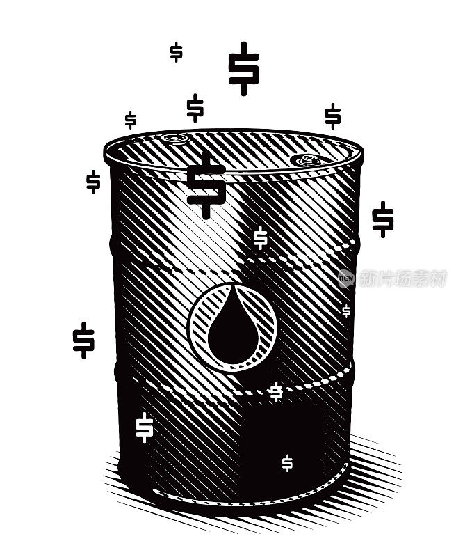 油桶与美元上涨的迹象