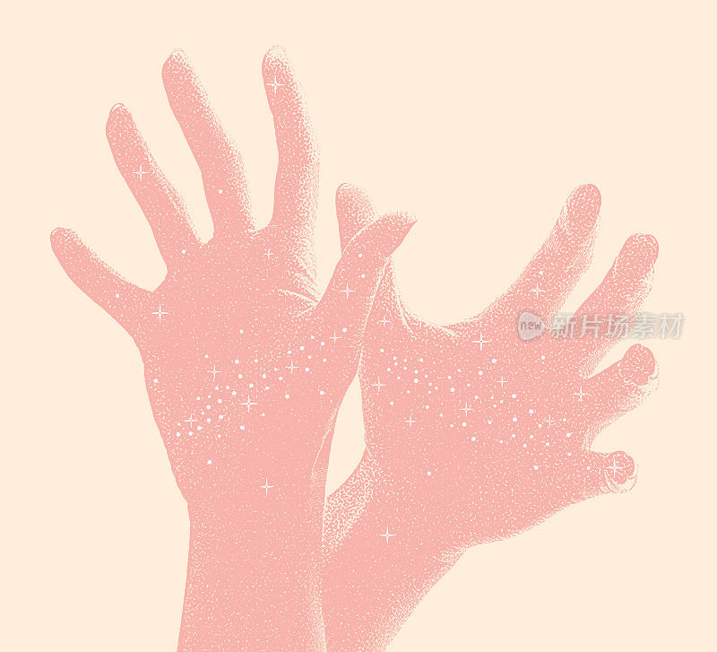 伸手摘星星的手