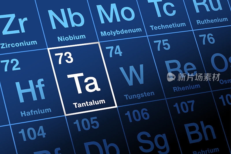 钽，在元素周期表上，元素符号是Ta