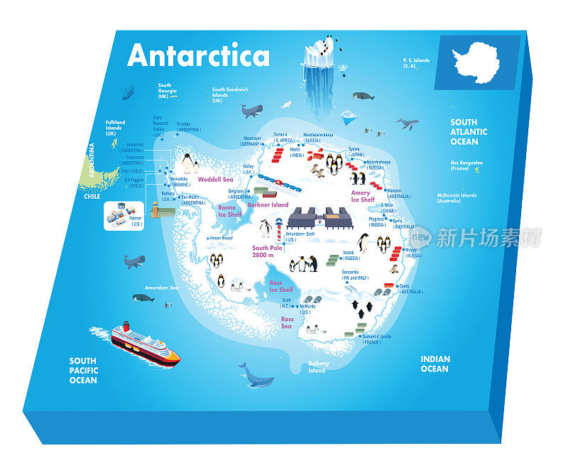 南极极站图