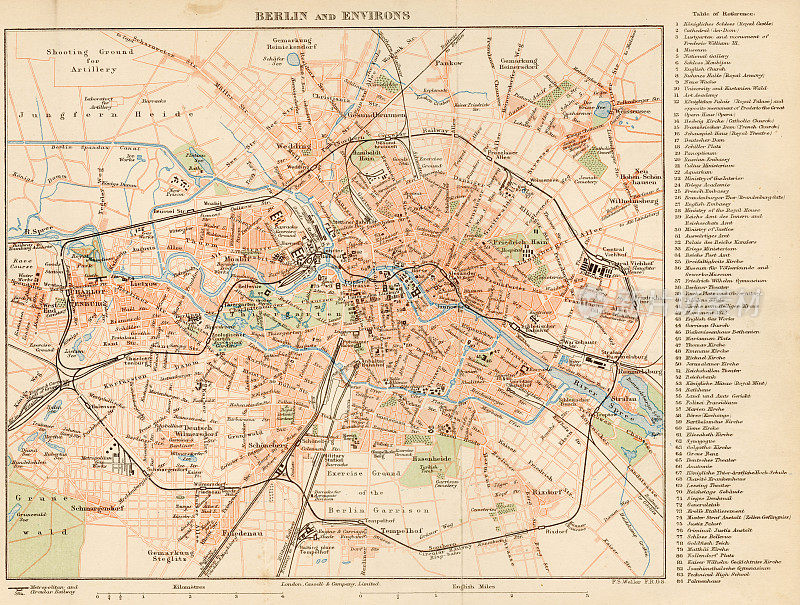 柏林及其周边地区地图-大英百科全书-1896