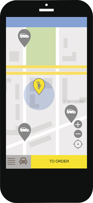 交通网络app，用手机叫出租车的概念