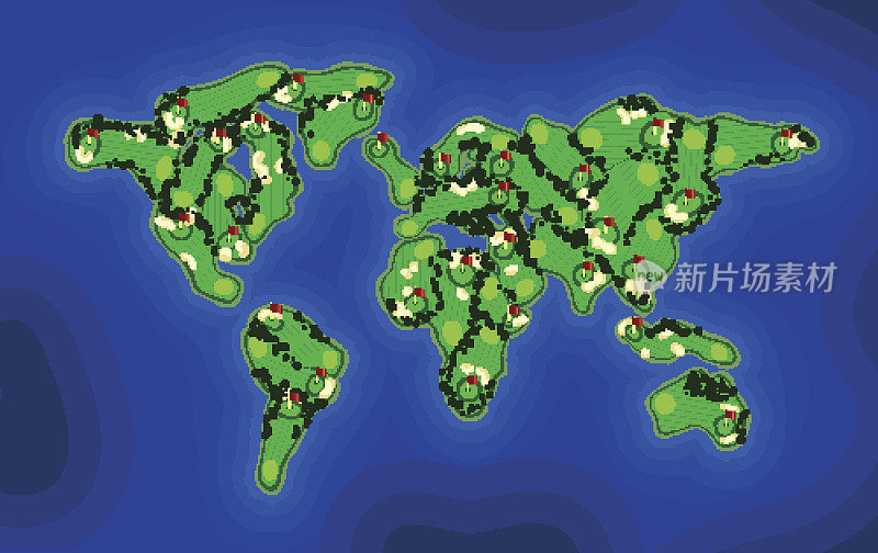 高尔夫球场土地图