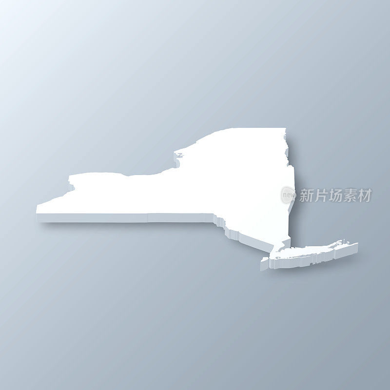 纽约3D地图上的灰色背景