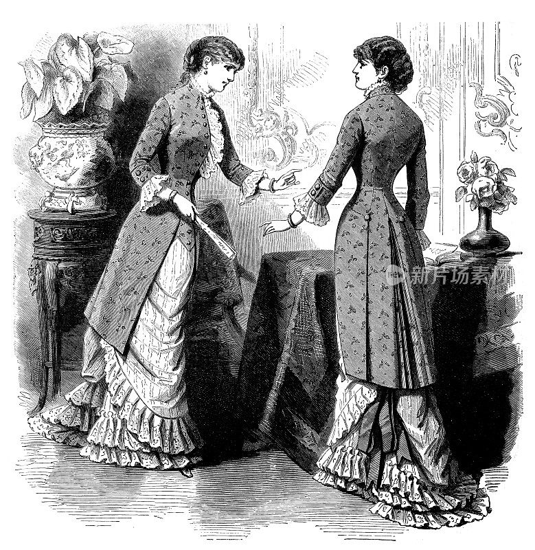 维多利亚时代的时尚女人