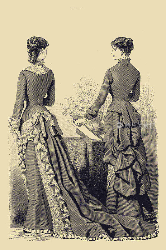 维多利亚时代的时尚女人