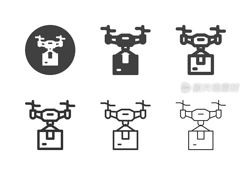 交付无人机图标-多系列