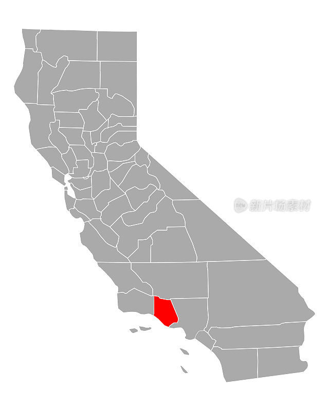 加州文图拉的地图