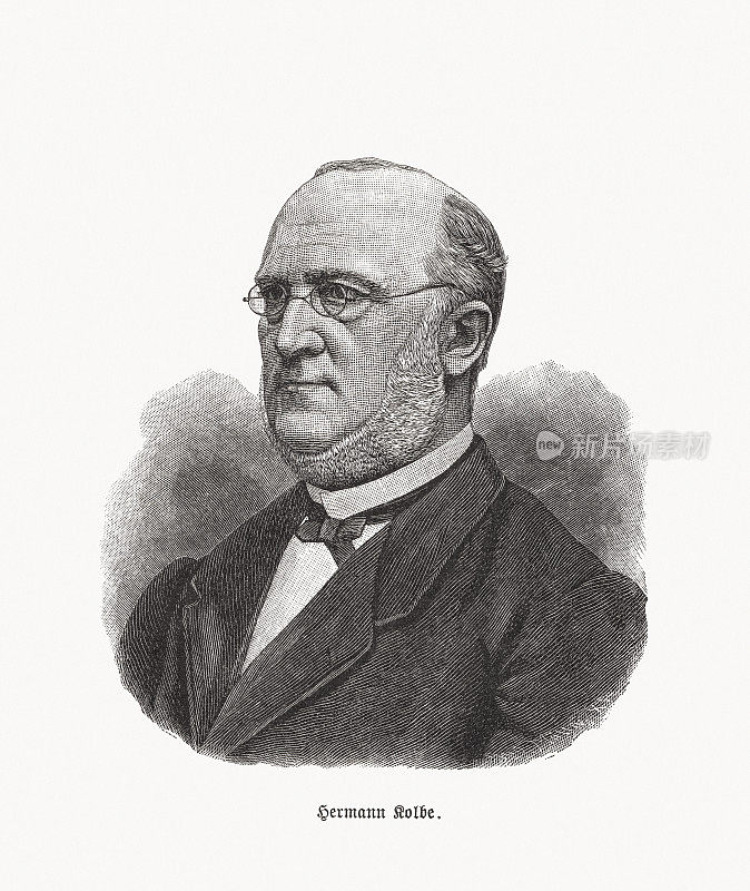 赫尔曼・科尔贝(1818-1884)，德国化学家，木刻，1893年出版