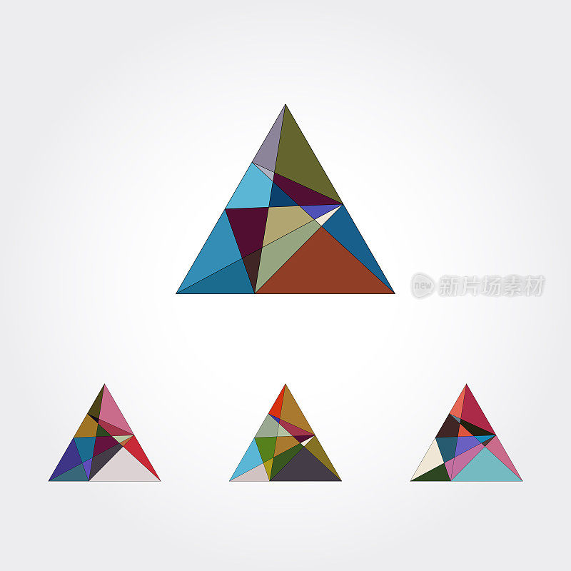 镶嵌三角形图案图标集合