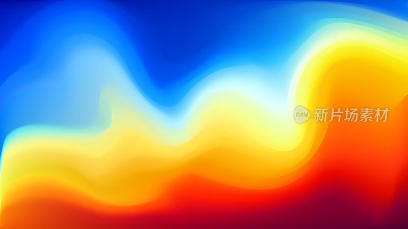 暖与冷:抽象模糊的彩色背景