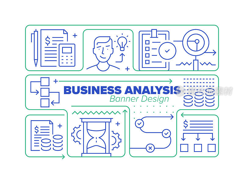 业务分析线图标集及相关流程信息图设计