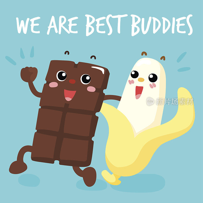 巧克力和香蕉是矢量最好的伙伴