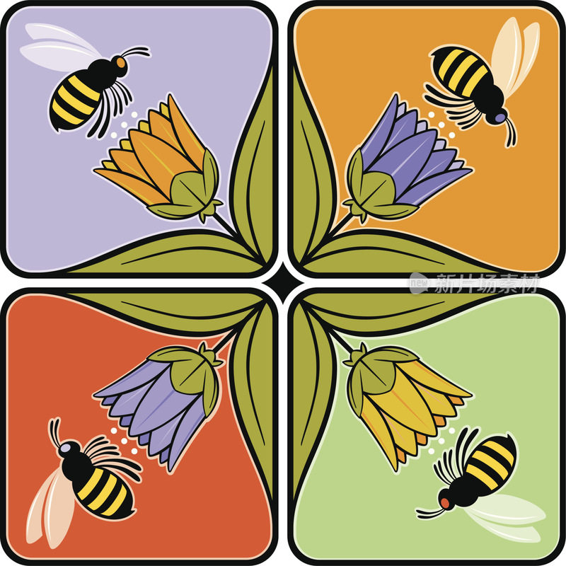 蜜蜂Quadrifoil