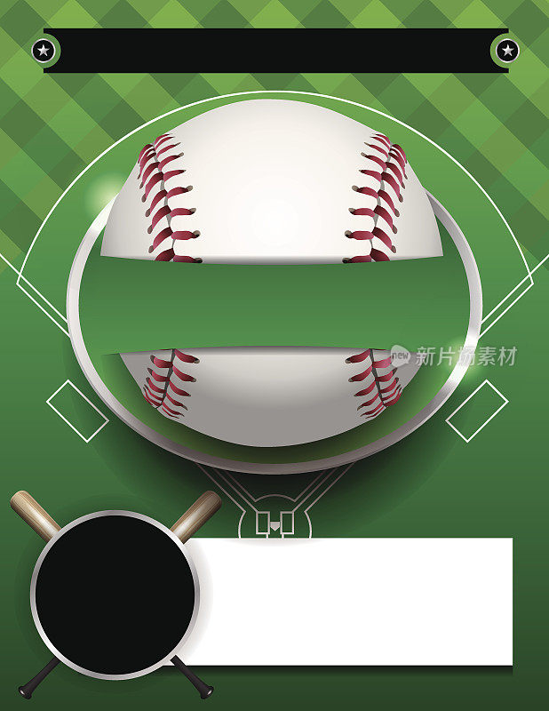 矢量棒球比赛模板插图