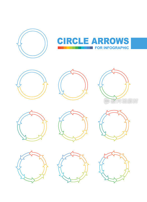 箭头圆的向量集合