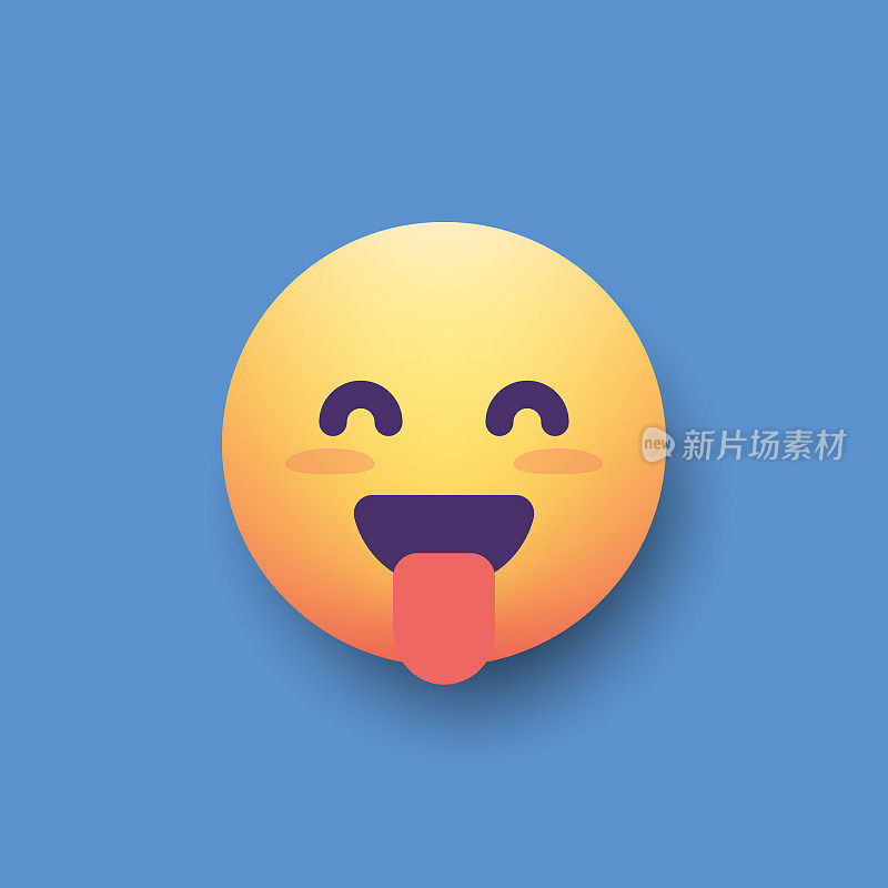 Emoticon设计元素色彩背景阴影效果