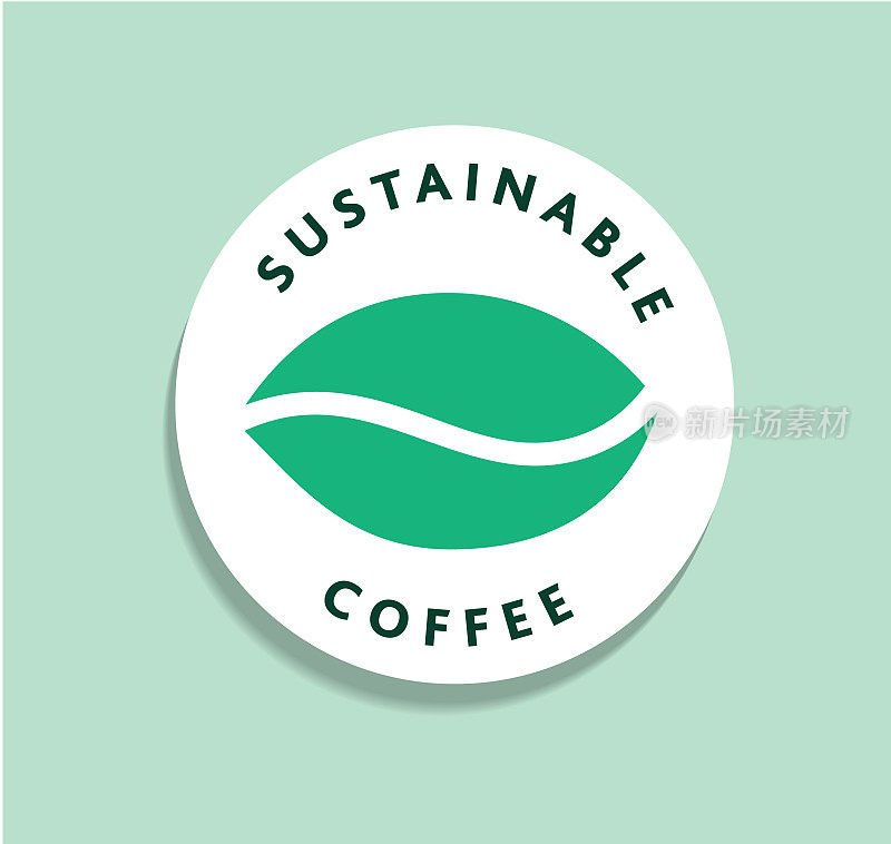 可持续的热带雨林烘焙咖啡标签设计