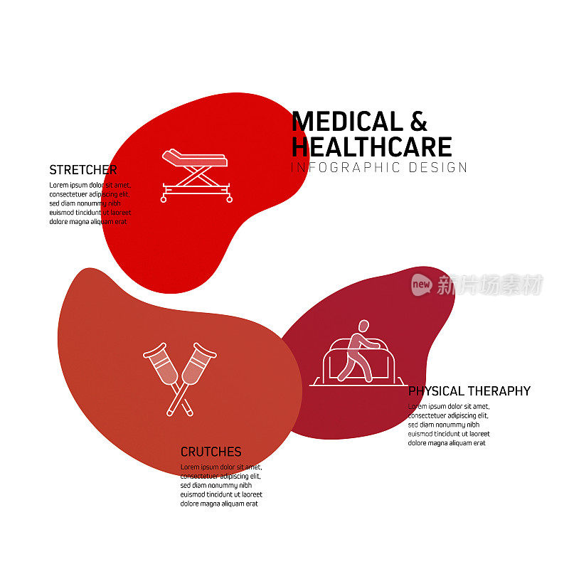 医疗保健和医疗概念信息图设计矢量插图