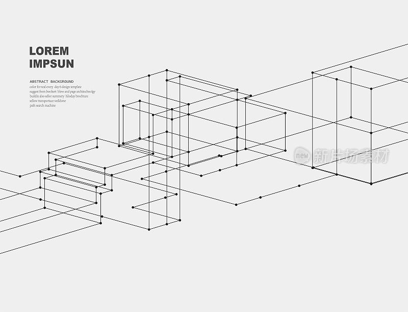 抽象几何线条技术信息媒体概念模式背景